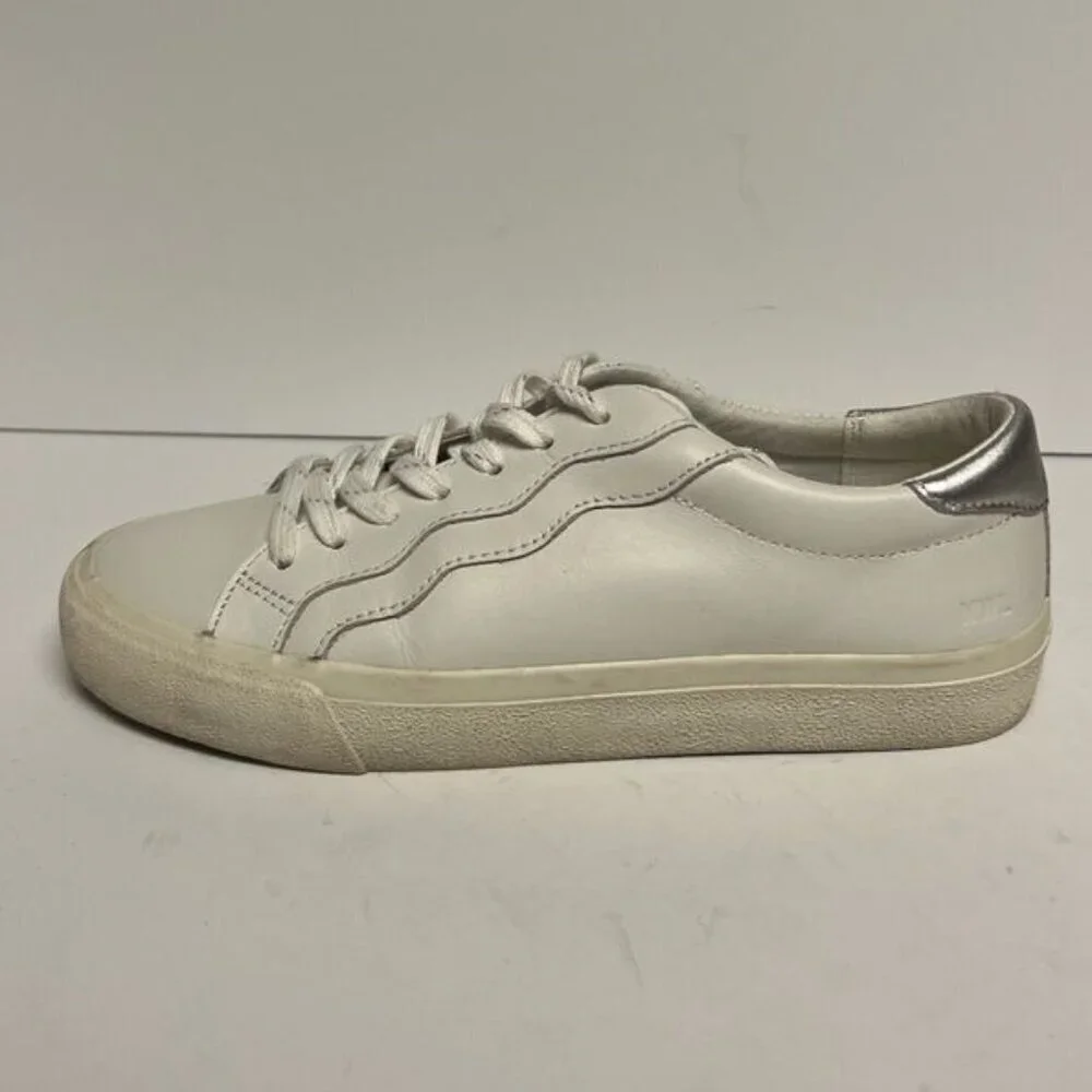 Madewell Womens Sidewalk Low Top Sneaker White Leather, Size 8 M